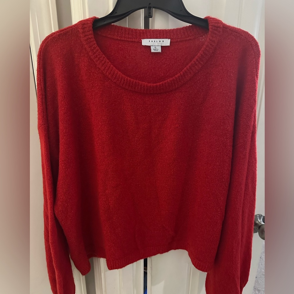 Red Cropped Sweater
